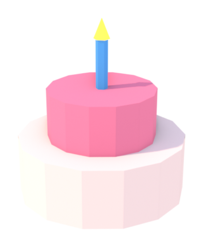 Bolo de aniversário com vela